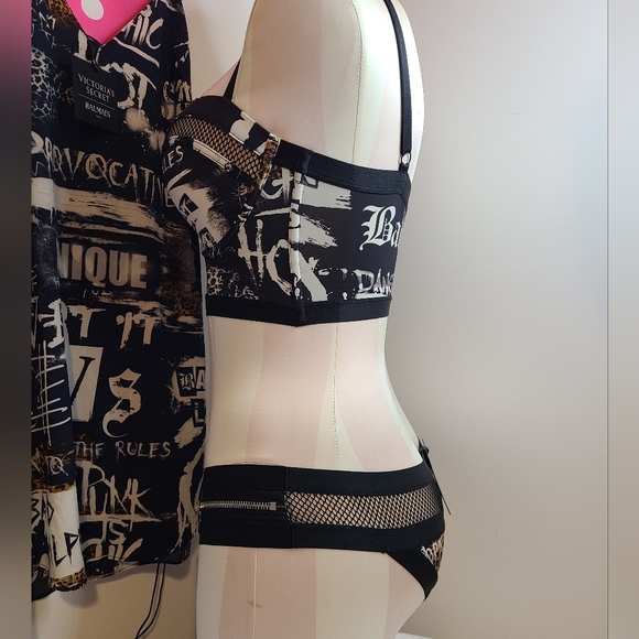 NWT Victoria's Secret X Balmain 2017 Fashion Show 3pc Set! 34D/med 🖤 - Picture 5 of 13